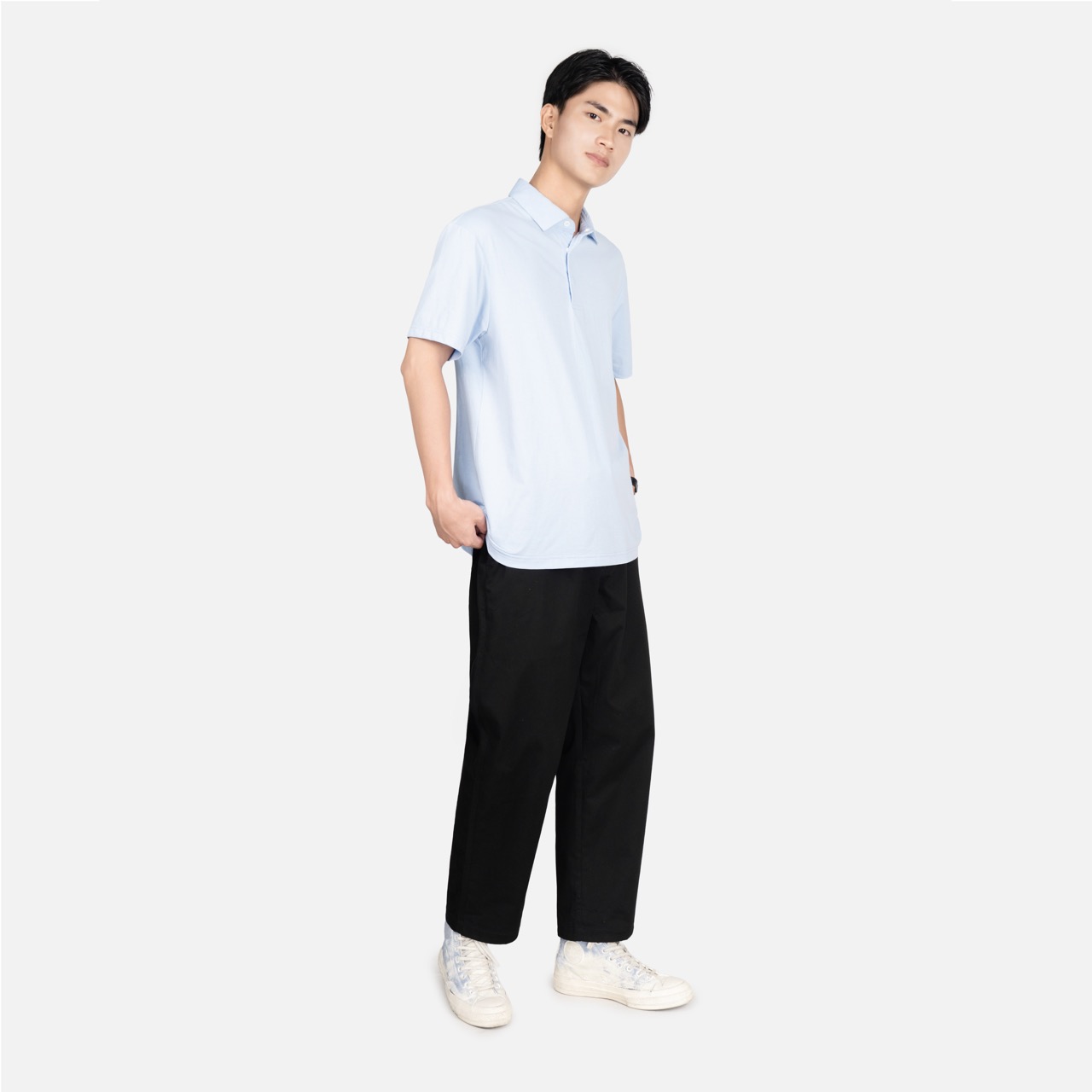 Quần Chinos Vải Cotton Dệt Chéo