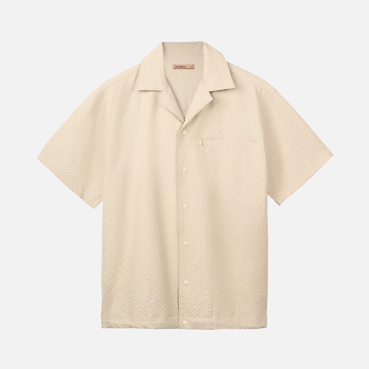 Áo Sơ Mi Dáng Oversize Vải Seersucker (Cổ Danton)